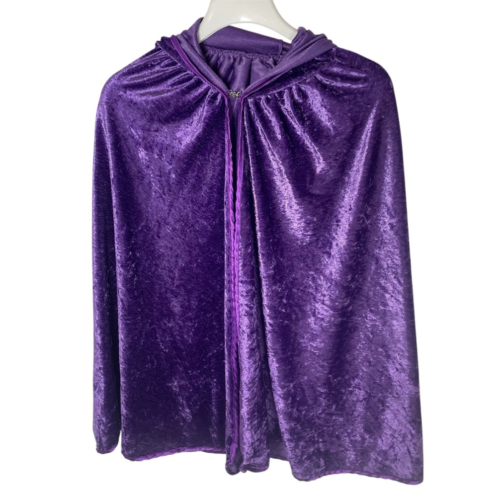 Purple‎ Velvet Hooded Kids Cape